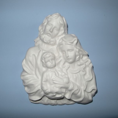 Zdjęcie Rodzina Święta Figurka ceramiczna BIAŁA Vintage