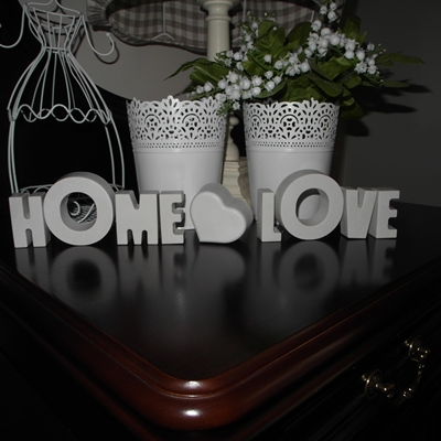 Zdjęcie Napis LOVE serce HOME ceramiczny do postawienia