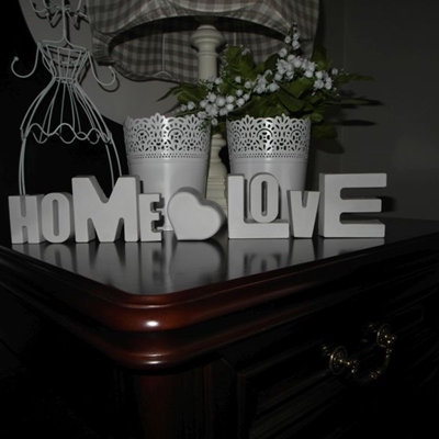Zdjęcie Napis LOVE serce HOME ceramiczny do postawienia