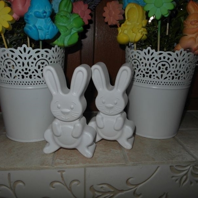 Zdjęcie Figurka gipsowa Zajączek Biała Ceramika Wielkanoc