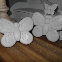 Motylek do zawieszenia ceramiczny biały Motyl