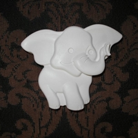 Słonik do zawieszenia ceramiczny biały Słoń